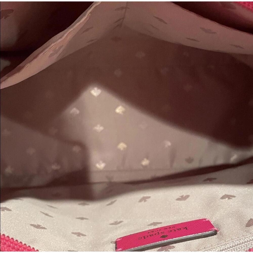 Kate Spade Pink Leather Tote Bag with Ice Cream Charm EUC - Picture 7 of 8